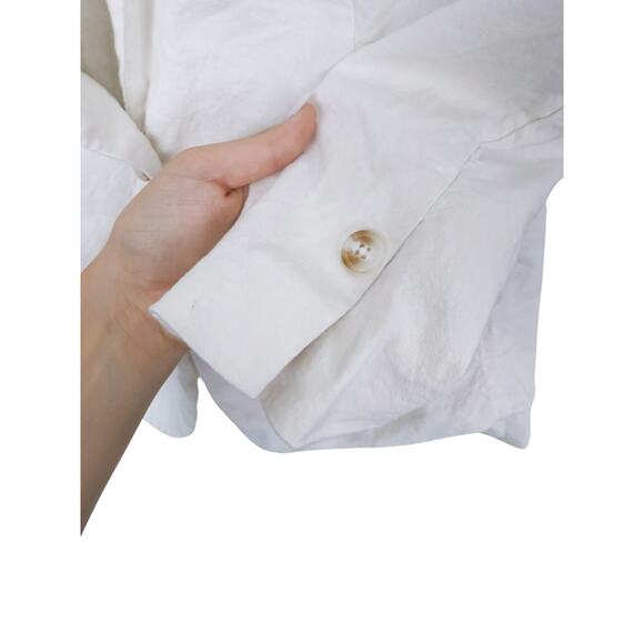 Lauren Conrad Linen Blazer Jacket Ivory Small Coastal Clean Career Fall Layer - Picture 8 of 8